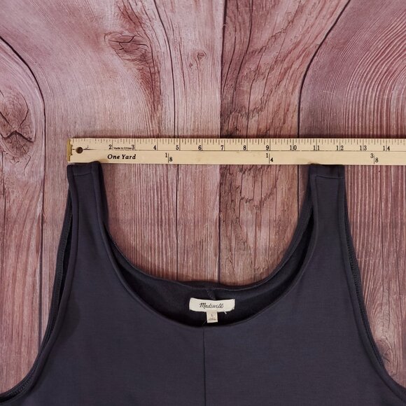 NWT Madewell Superbrushed Pull On Jumpsuit Womens Large Fleece Lined Coal MC198 - Picture 14 of 15